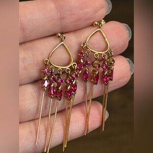 Ruby earrings gold over 925